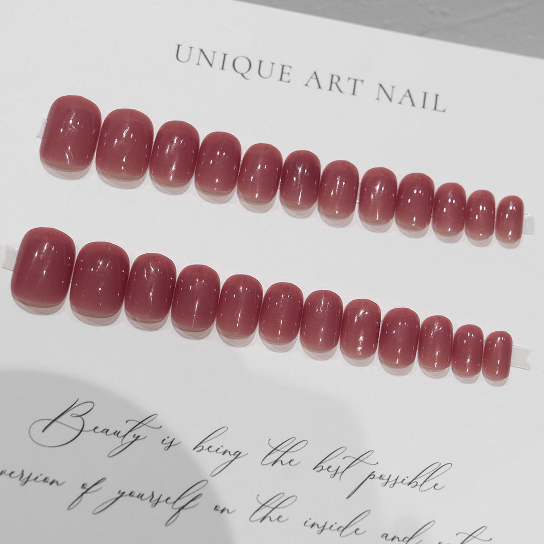 Glossy Gel Press-On Nail Set