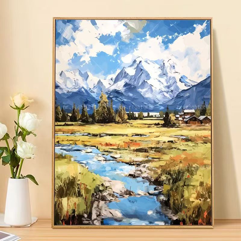 Mountain Landscape Canvas Art Print Kalsten