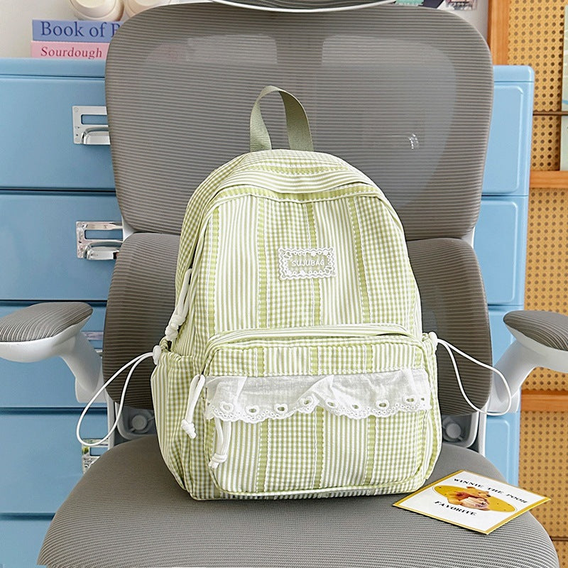 Cute Plaid Design Backpack Kalsten