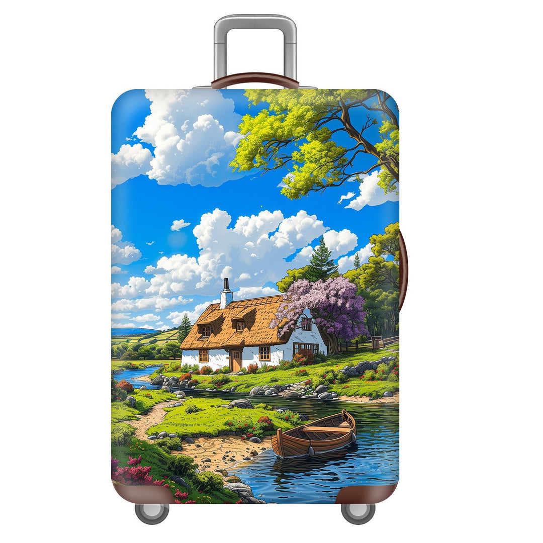 Unisex Hard Shell Suitcase with Dreamy Landscape Design Kalsten