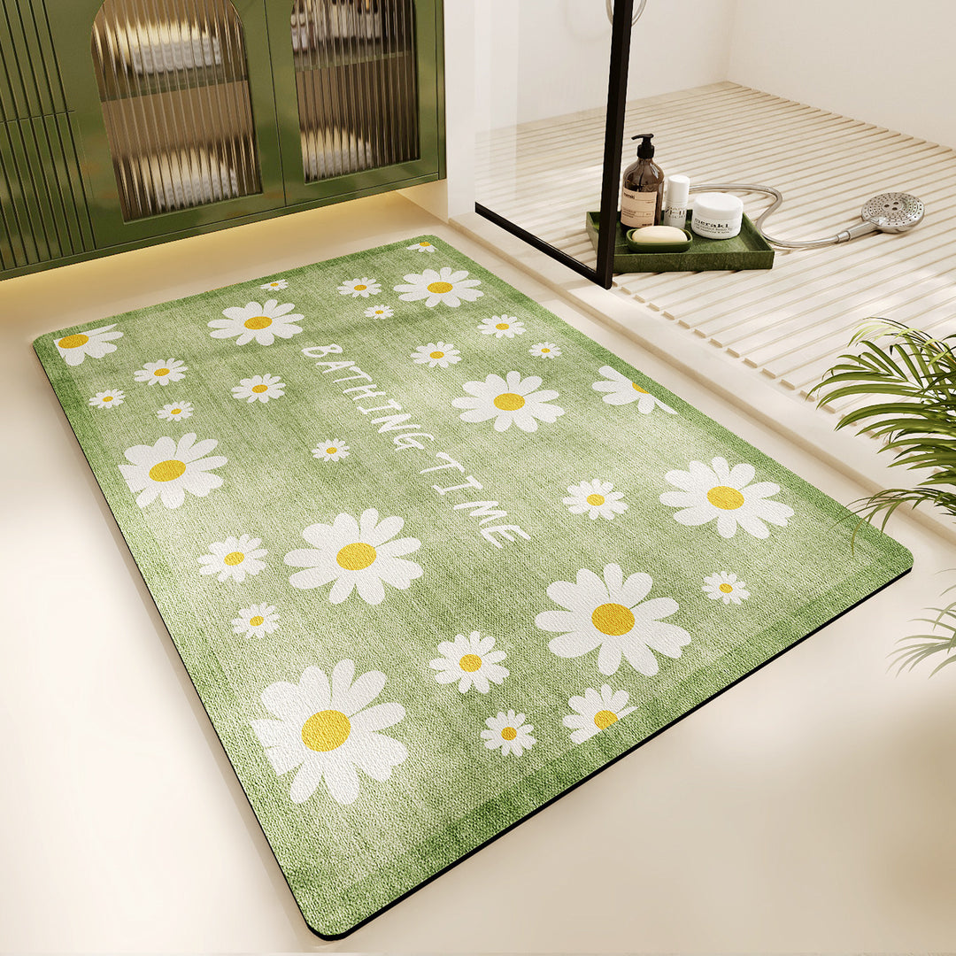 Floral Design Bath Mat