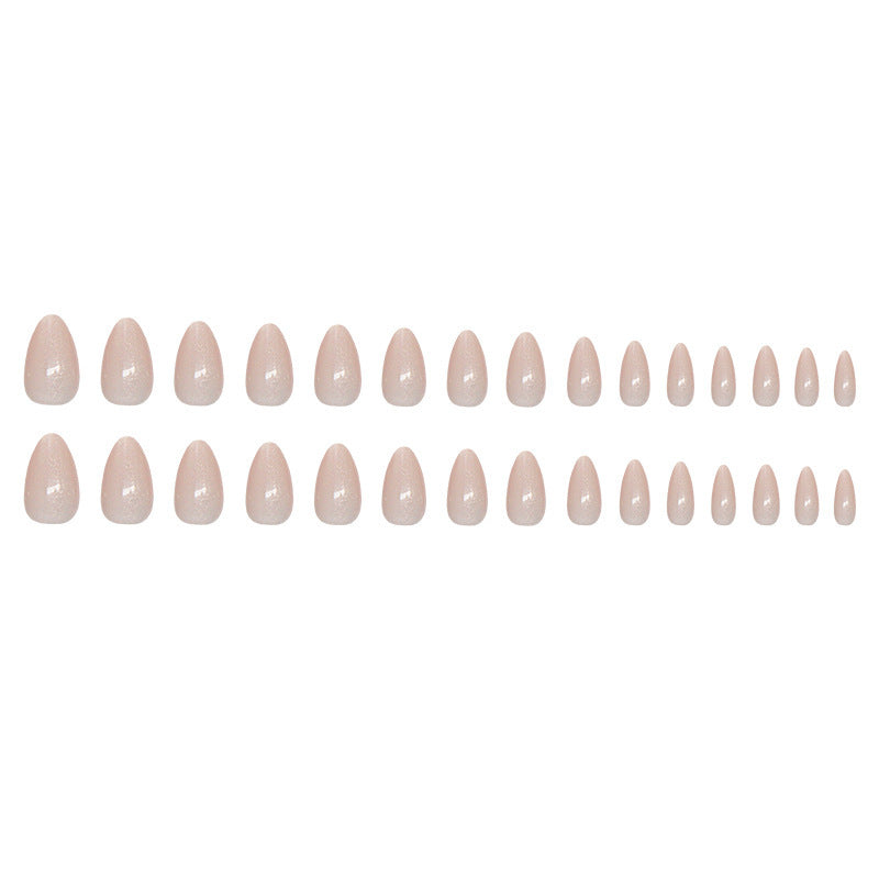 Artistic Glittered Almond-Shaped Nail Extensions Kalsten