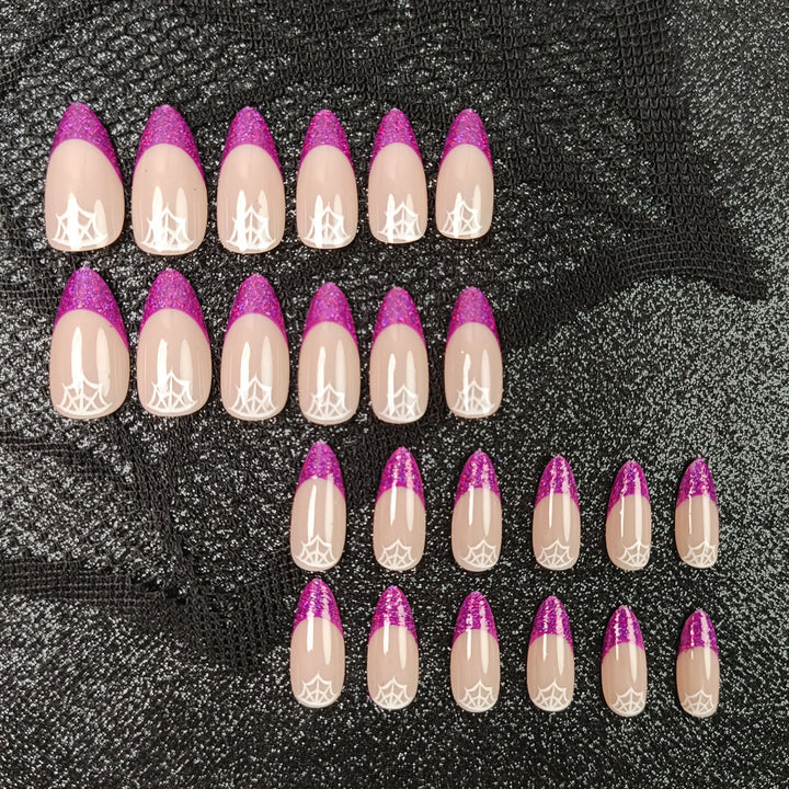 Artistic Spiderweb Press-On Nail Set Kalsten