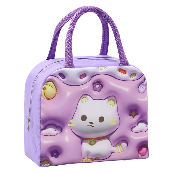 Cute Cartoon-Themed Insulated Lunch Bag