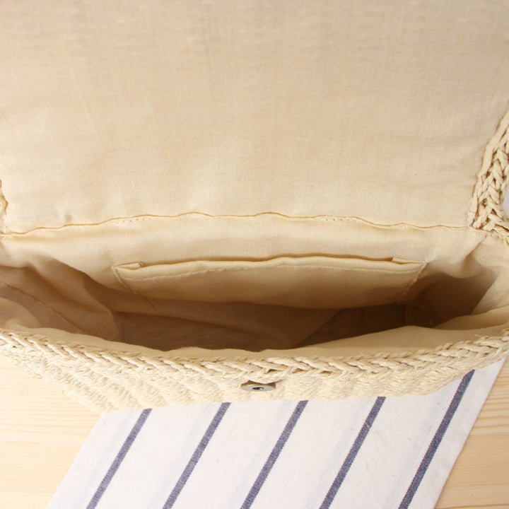 Handcrafted Shoulder Bag Made of Natural Bast Kalsten