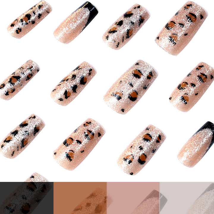 Elegant Leopard Print Nail Art Enhancements Kalsten