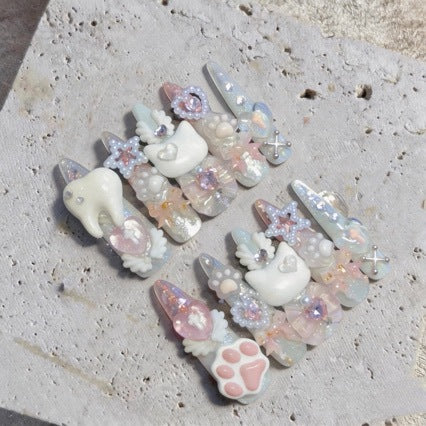 Whimsical Character-Themed Nail Art Set