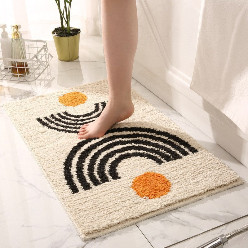 Plush Wave Pattern Bath Mat Kalsten