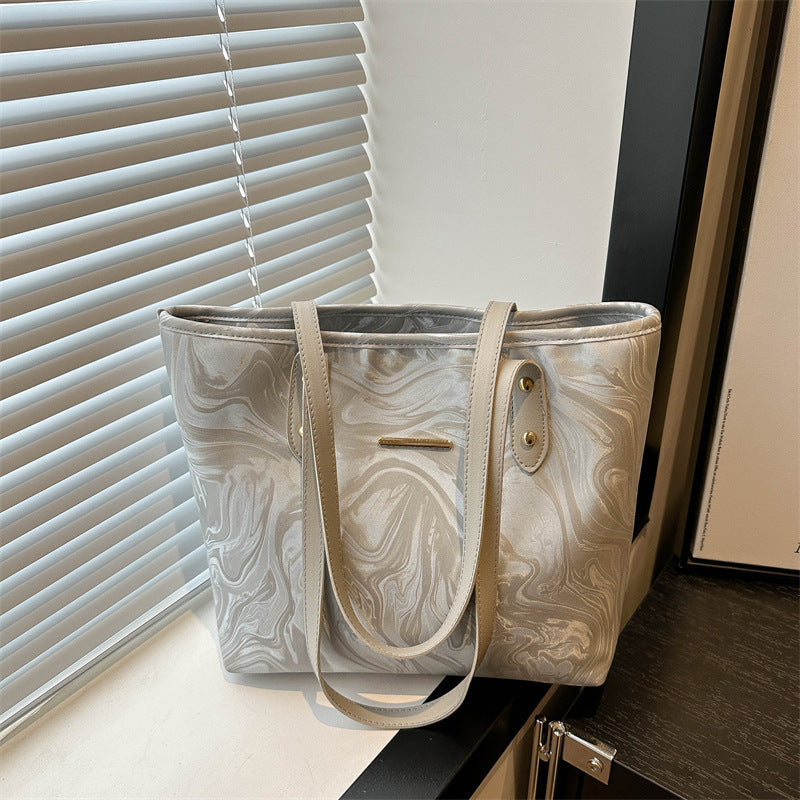 Stylish Marble Pattern Tote Bag Kalsten