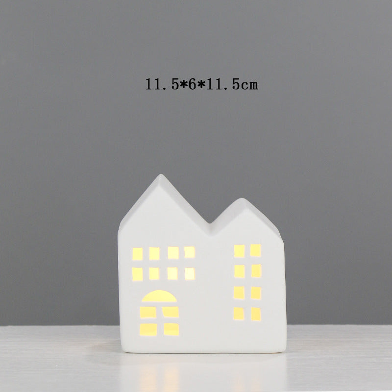 Ceramic House-Shaped Tea Light Holder Kalsten