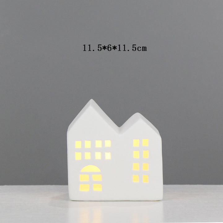 Ceramic House-Shaped Tea Light Holder Kalsten