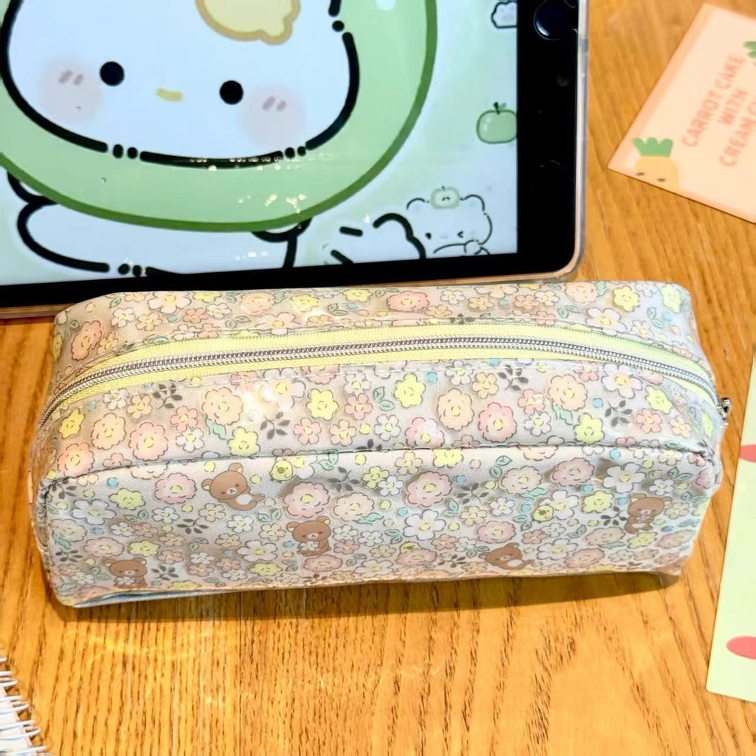 Cute Floral Print Pencil Case