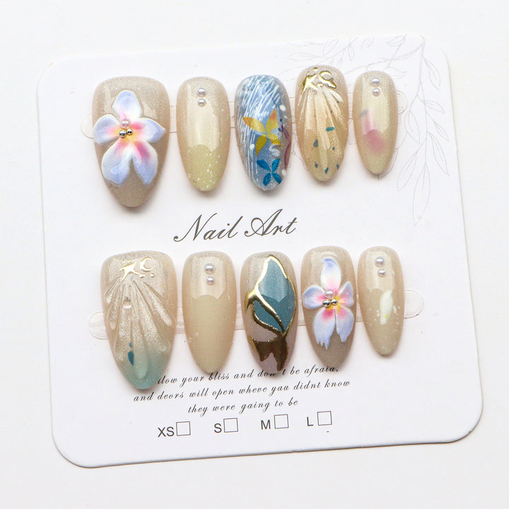 Artistic Floral Press-On Nail Collection  1791724359