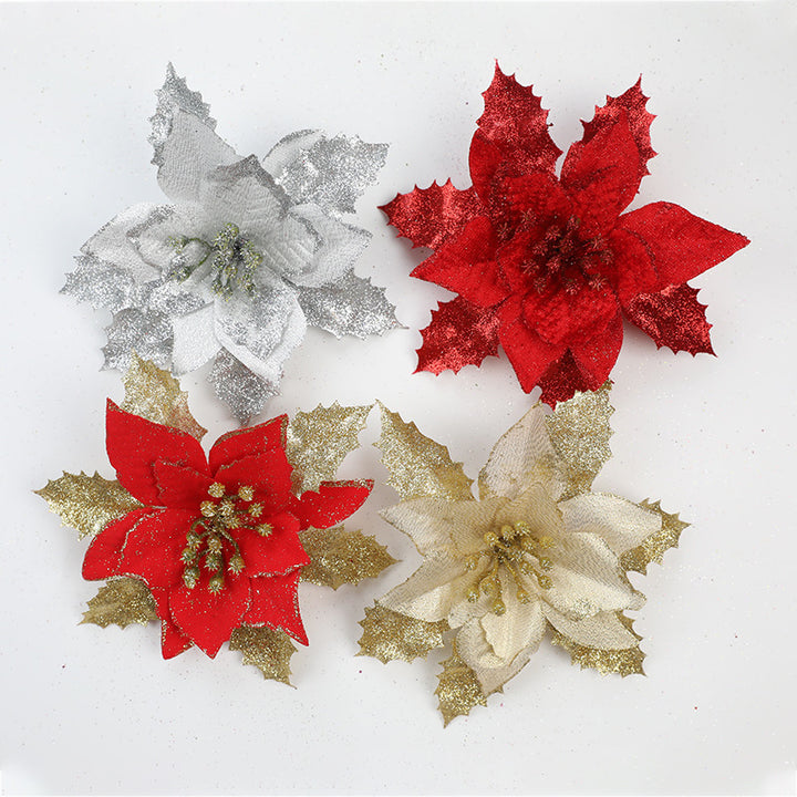 Decorative Glittered Floral Accent Brooch Kalsten