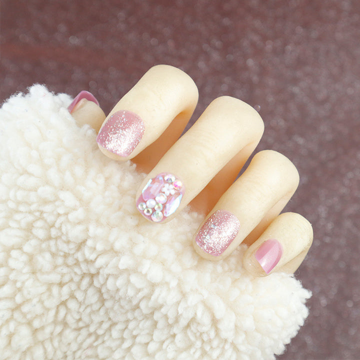 Premium Sparkling Press-On Nail Set with Decorative Rhinestones Kalsten
