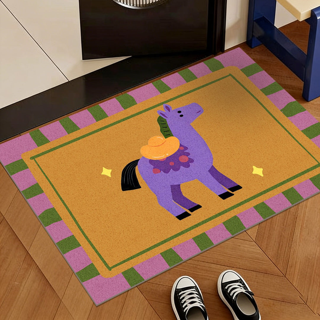 Decorative Pony-Themed Entrance Mat