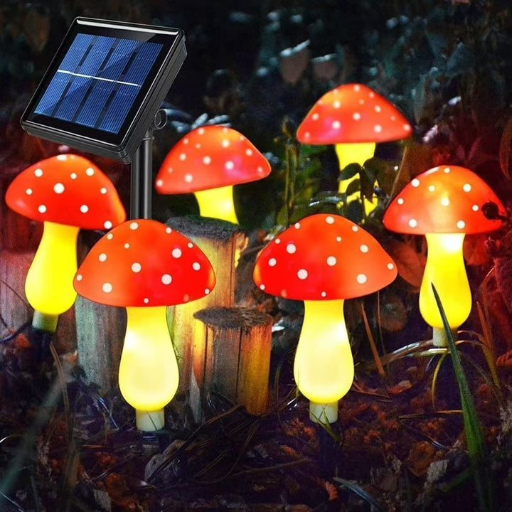 Whimsical Mushroom LED Stake String Lights For Garden Pathway With Weatherproof Design Kalsten
