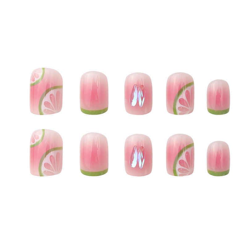 Artistic Watermelon-Themed Press-On Nails Kalsten