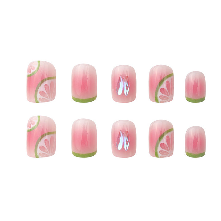Artistic Watermelon-Themed Press-On Nails Kalsten
