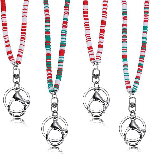 Colorful Beaded ID Badge Holder Lanyard Kalsten