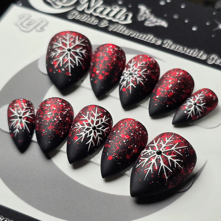 Artificial nails with snowflake design Kalsten