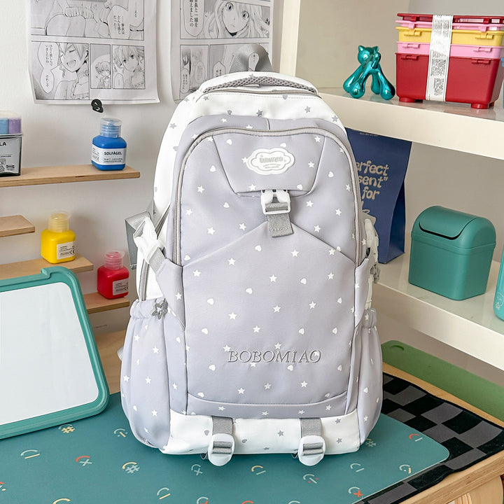 Stylish Star-Patterned School Backpack Kalsten