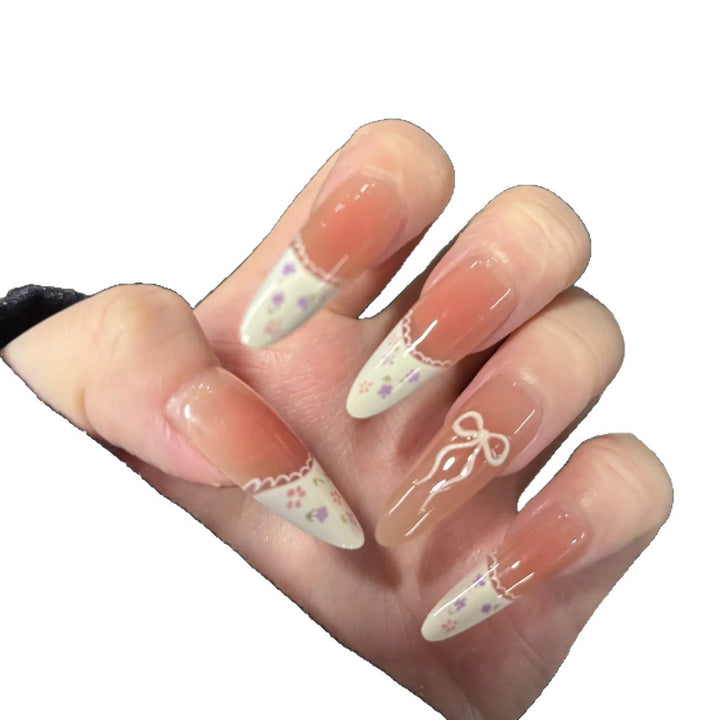 Floral-Embellished Press-On Nail Set Kalsten