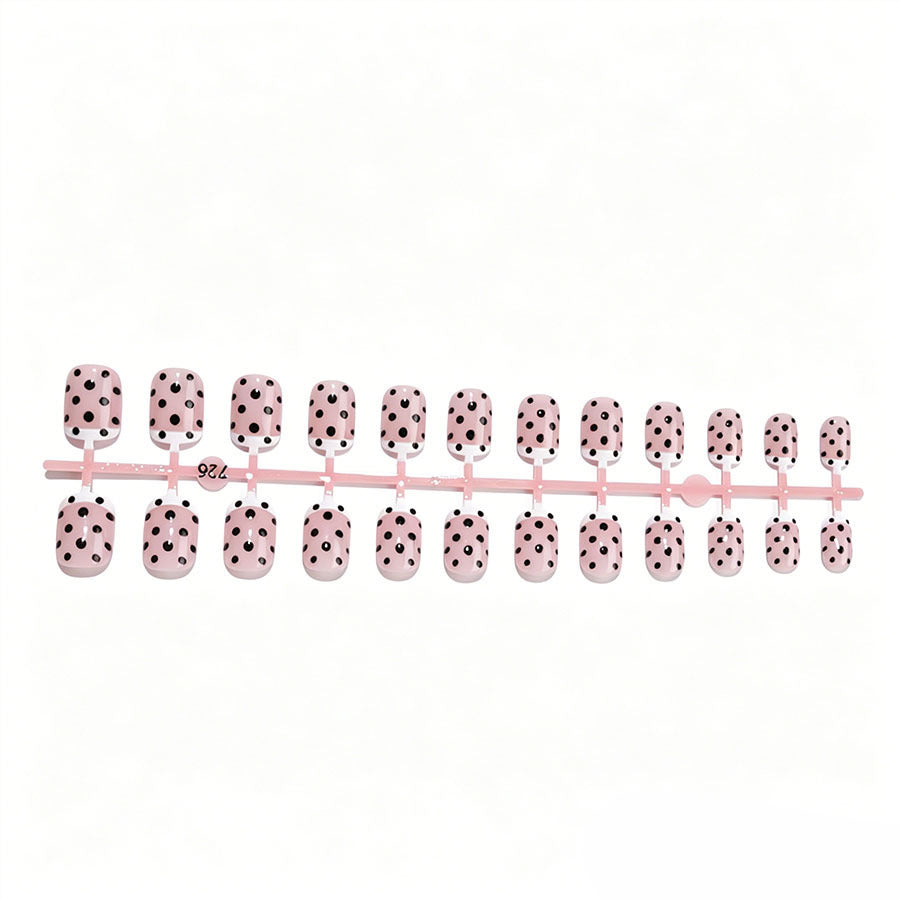 Artificial nail set with elegant dots and French tips Kalsten