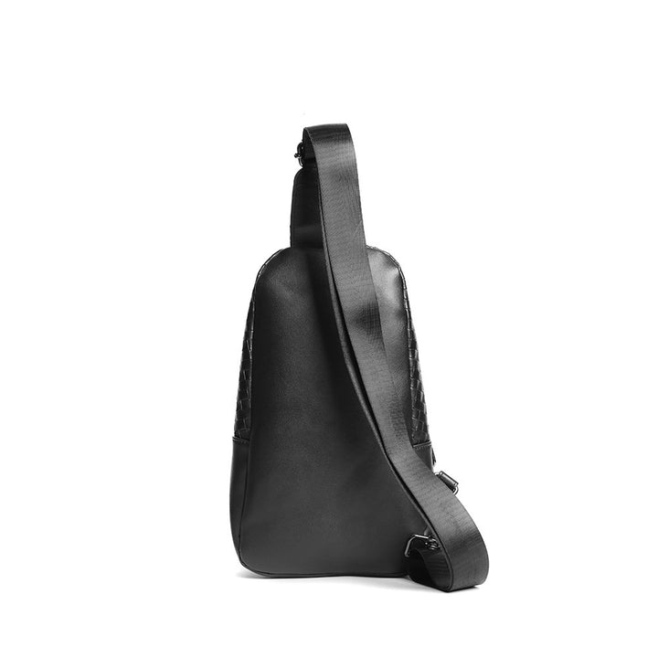 Woven Leather Sling Bag