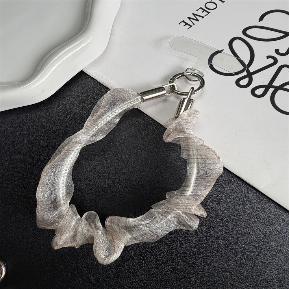 Ruffled Hair Tie Keychain Holder Kalsten
