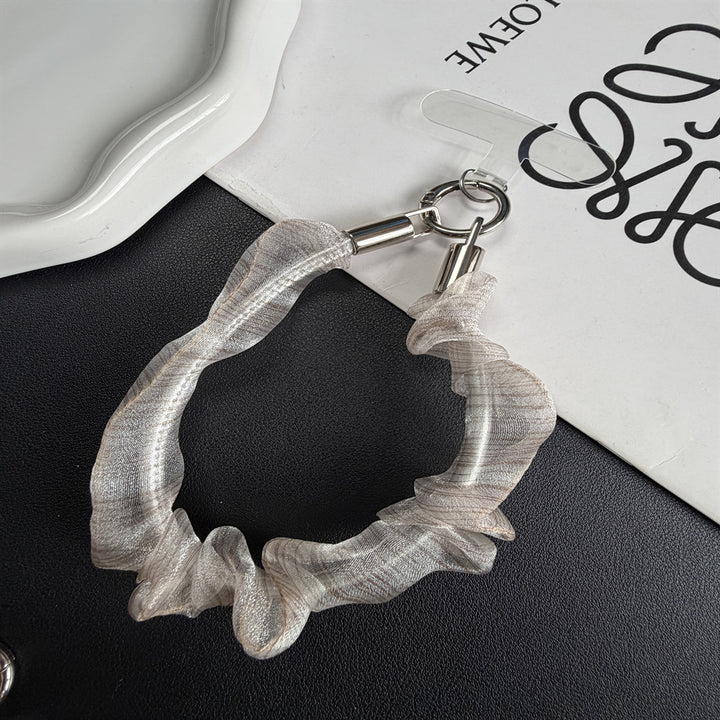 Ruffled Hair Tie Keychain Holder Kalsten