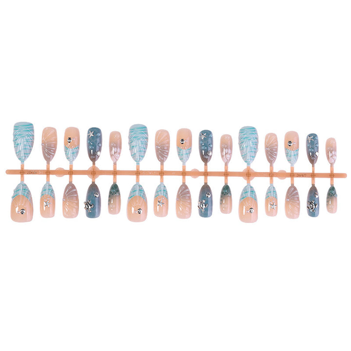 Creative nail art set with maritime accents and glitter decorations Kalsten