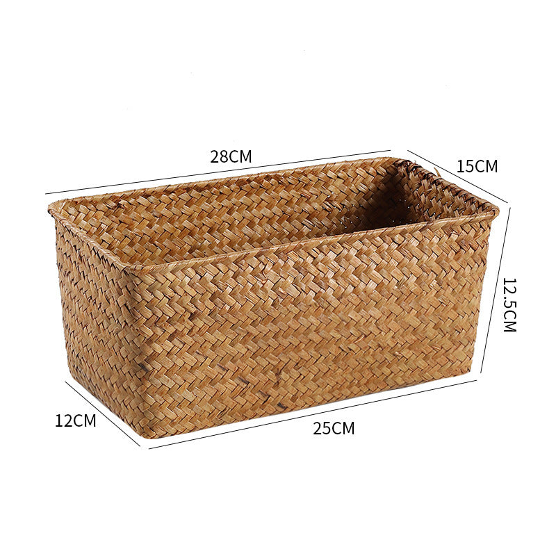 Rectangular Handwoven Storage Basket Kalsten