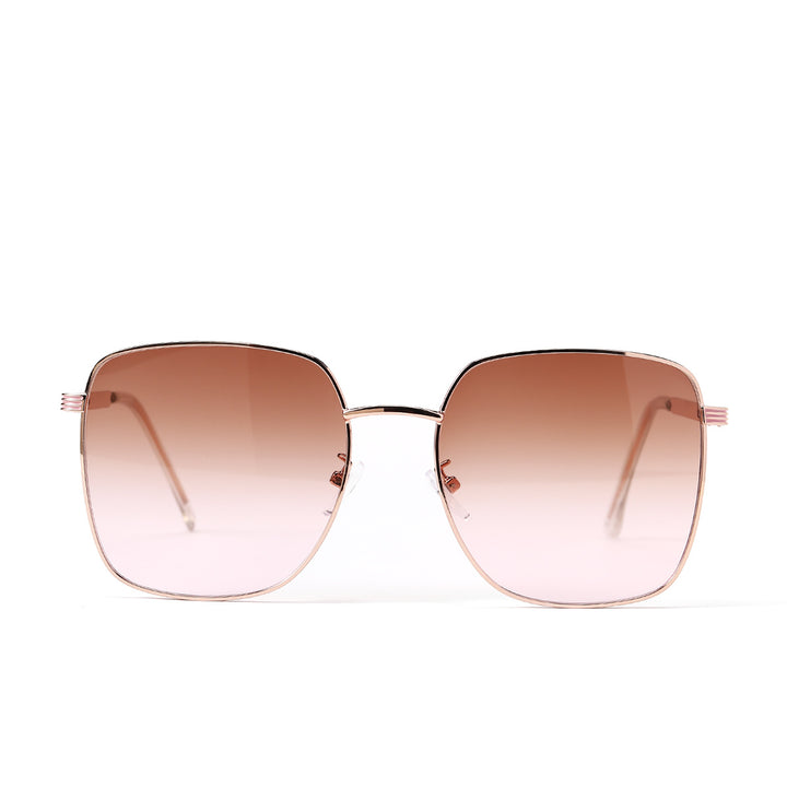 Women's square sunglasses with elegant metal frame and mirrored lenses Kalsten