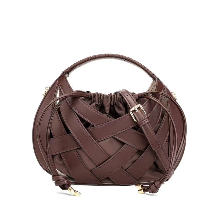 Sculpted Woven Crossbody Shoulder Bag Kalsten