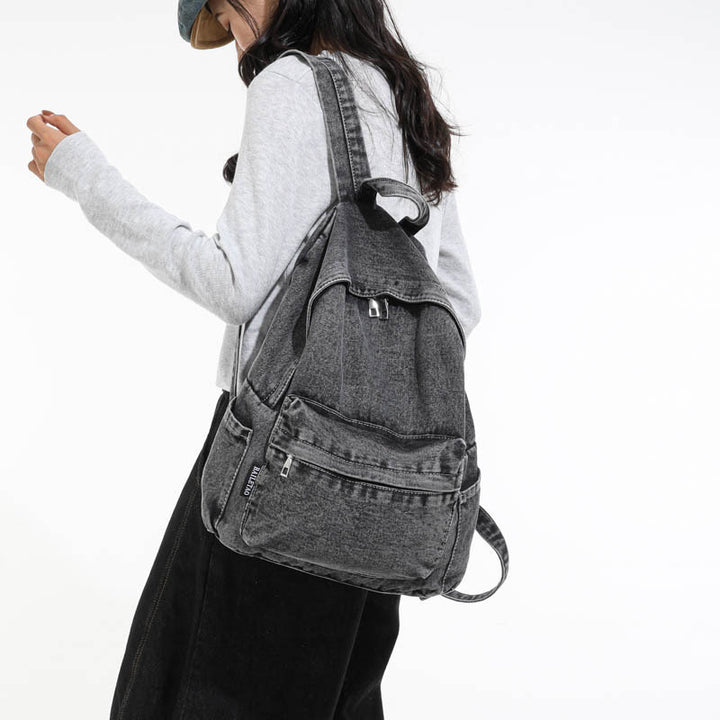 Trendy Casual Denim Backpack Kalsten