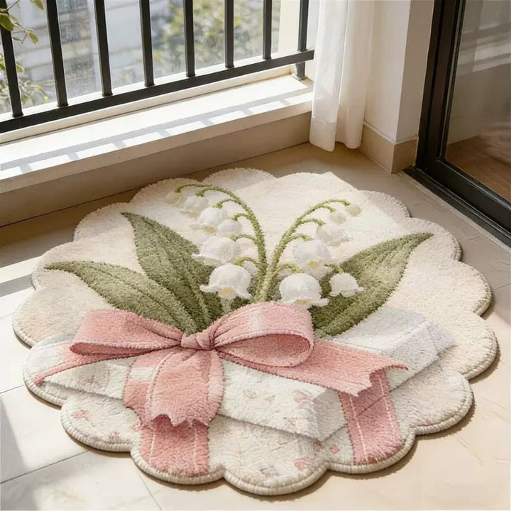 Elegant Floral Design Area Rug for Home