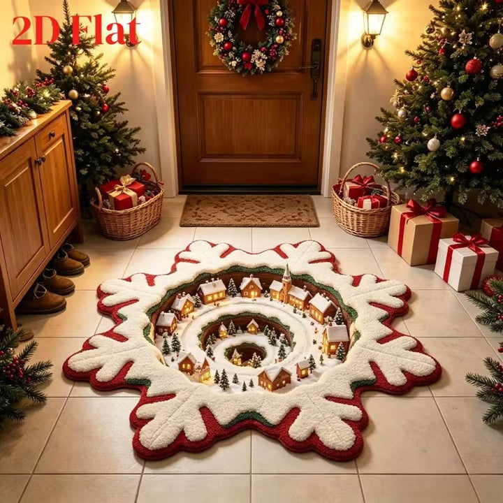 Snowflake-Themed Area Rug