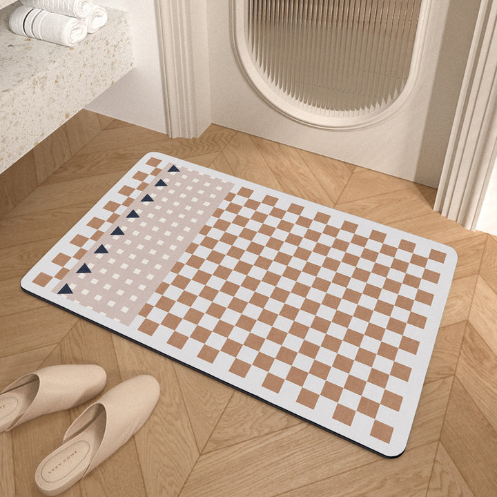 Contemporary Geometric Bath Rug Kalsten
