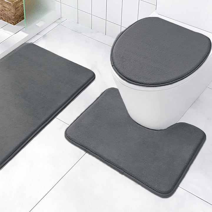 Soft Plush Bathroom Mat Set