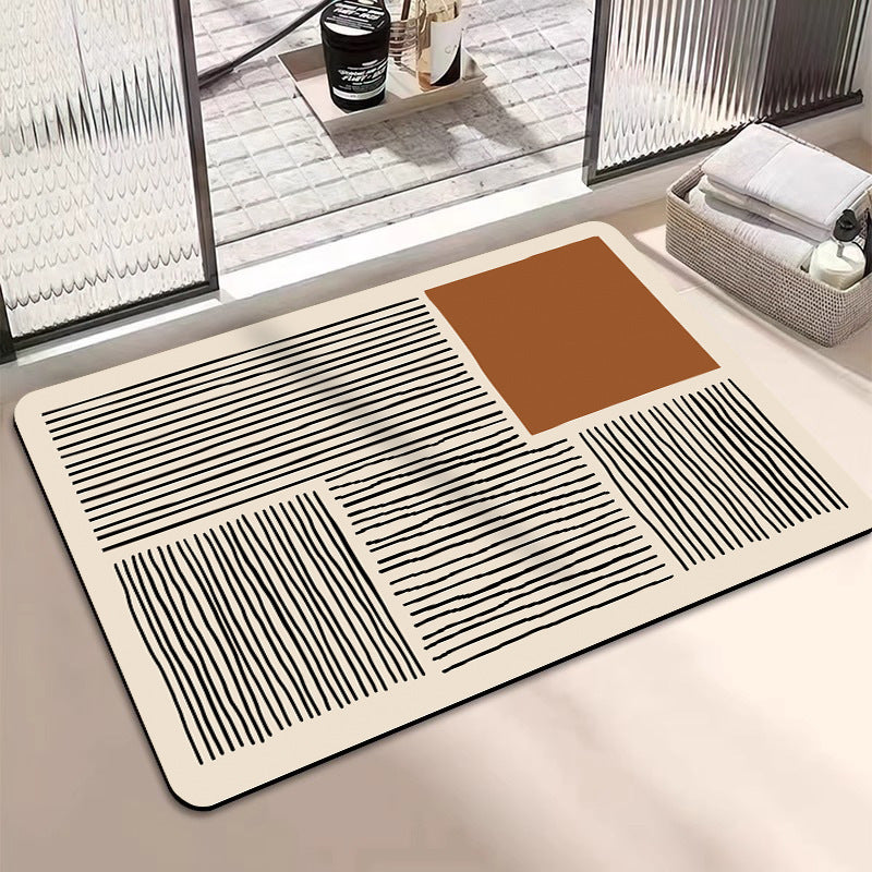 Geometric Patterned Bath Mat Kalsten