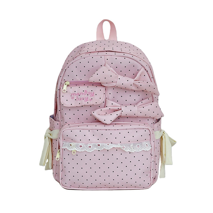 Cute Bow-Embellished School Backpack kalsten