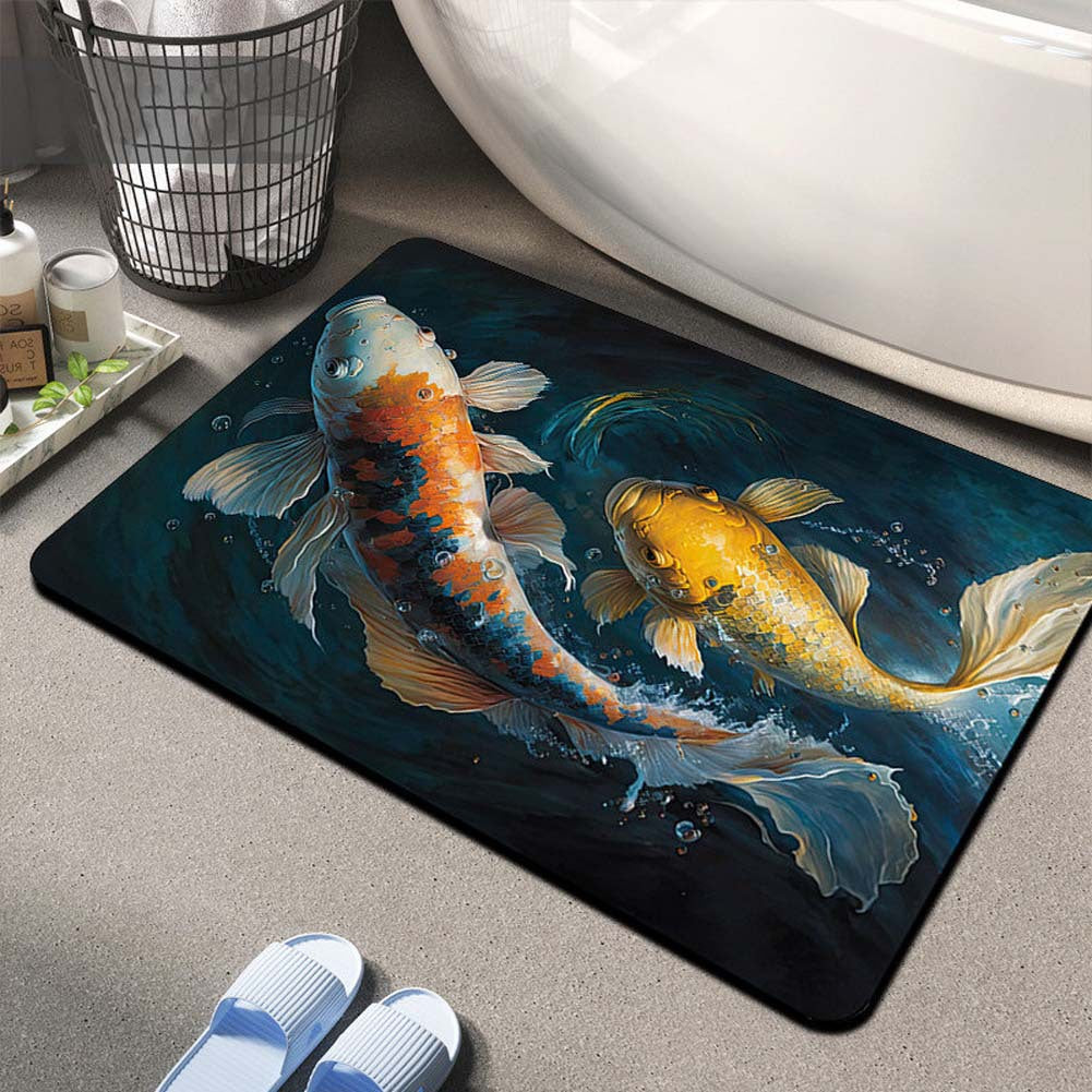 Floral Design Bath Mat