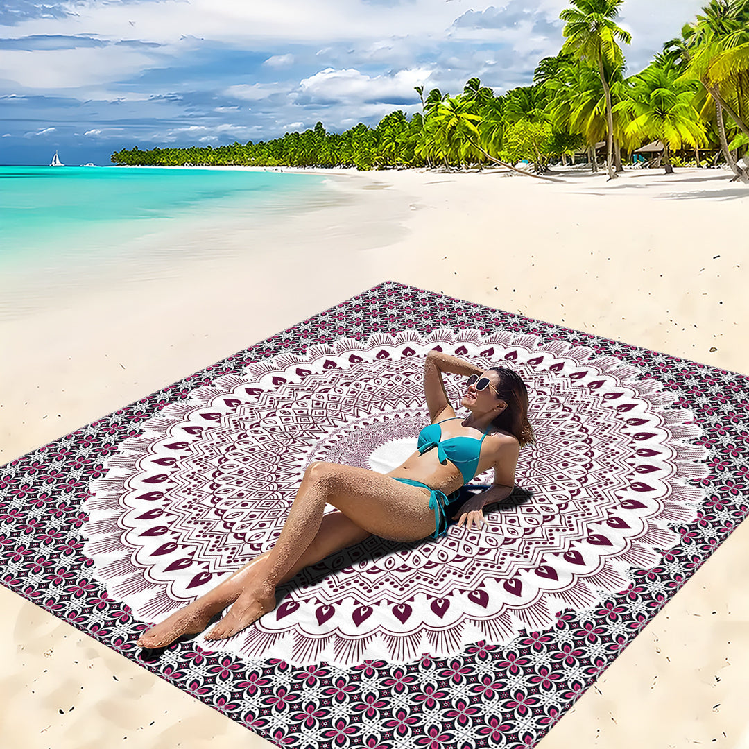 Mandala Design Beach Mat Kalsten