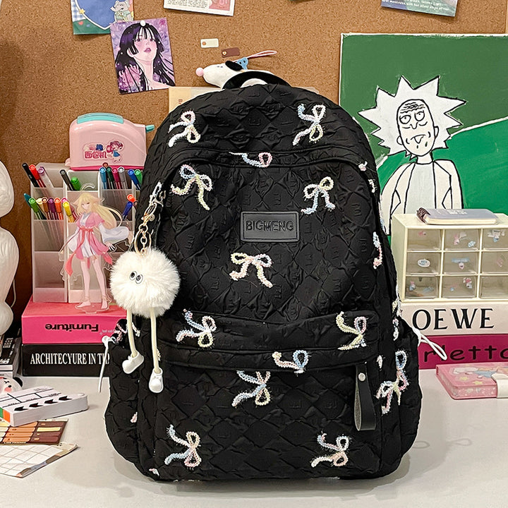 Embroidered Quilted Backpack Kalsten 1791205994