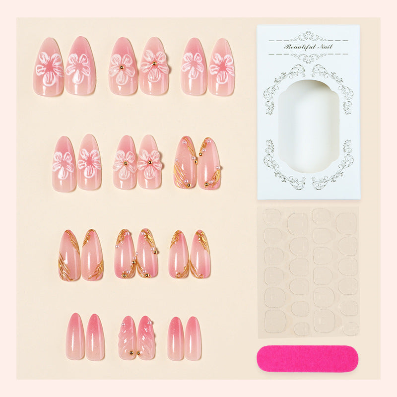 Decorative Press-On Nail Art with Floral Designs kalsten