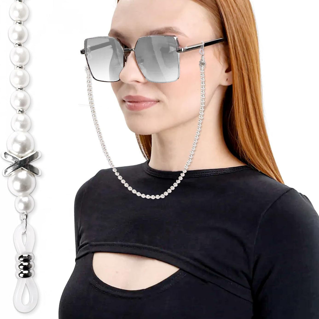 Stylish Pearl Beaded Eyewear Chain Kalsten