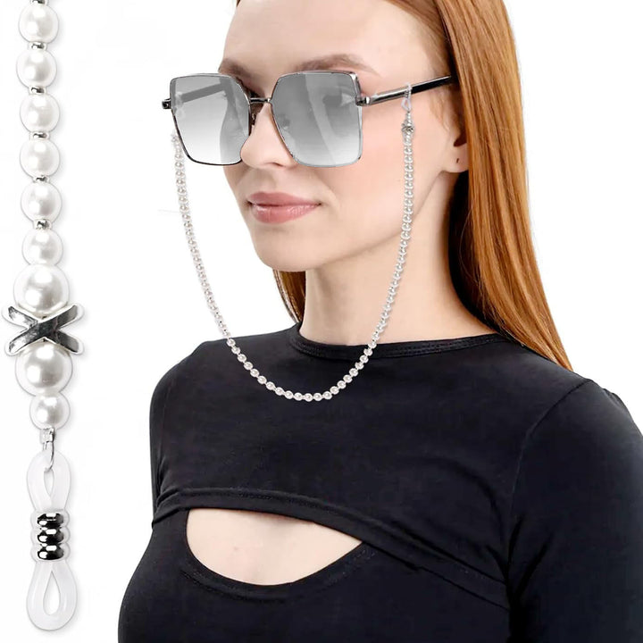 Stylish Pearl Beaded Eyewear Chain Kalsten