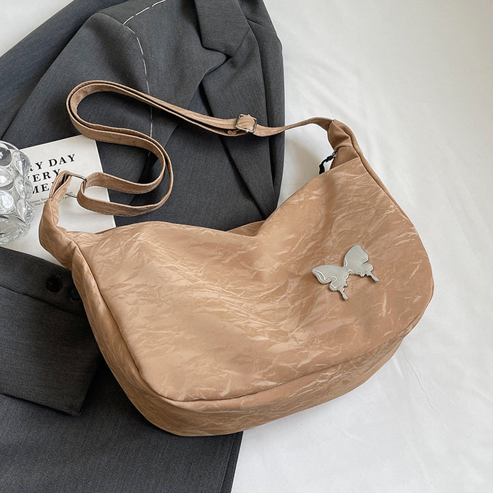 Casual Butterfly-Embellished Shoulder Bag