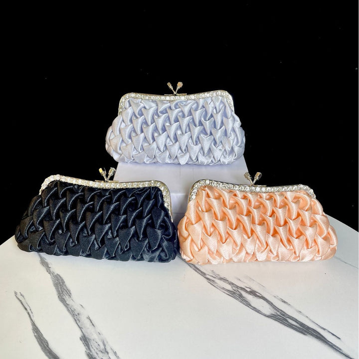 Ruffled Evening Handbag
